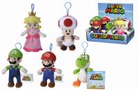 Plyšová klíčenka Super Mario, 12,5 cm, 5 druhů, DP12